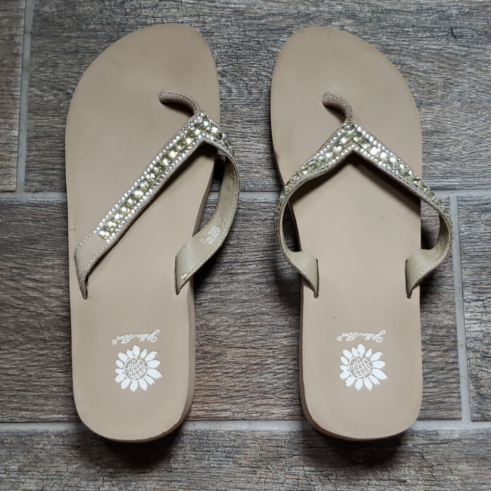 Yellow Box Flip Flops
